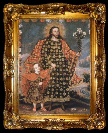 framed  Dirck van  Delen st.joseph and the christ child, ta009-2